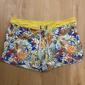 Patagonia Yellow and Blue Tropical Women's Boardshorts